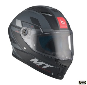 Casca integrala MT Stinger 2 Zivze C2 negru/gri mat - tip viziera: MT-V-28B - Img 4