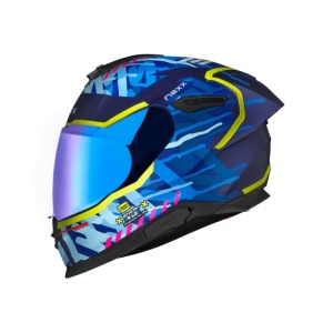 Casca moto NEXX Y.100R UrbanGram Indigo Blu (pinlock inclus) - Img 1