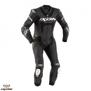 Costum (combinezon) motociclete barbati piele Ixon vara model Jackal MS culoare: negru - Img 1