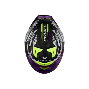 Casca moto NEXX X.R3R CARBON Glitch Racer White Neon (pinlock inclus) - Img 4