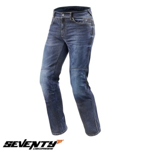 Blugi (jeans) moto femei Seventy model SD-PJ4 tip Regular fit - albastru - Img 3