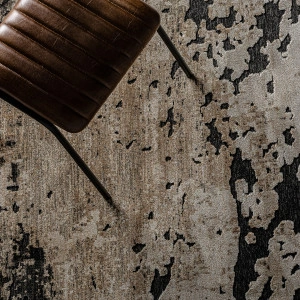 Covor negru, din janilie, viscoză și poliester, 300x200 cm, ARLETH - Img 4