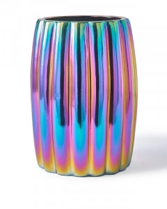 Ghiveci pentru plante multicolor din ceramică, 32,5x32,5x45 cm, CURVY
