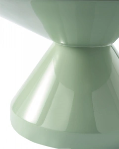 Masă de cafea, verde oliv, din poliester, 60x60x35, ZIG ZAG