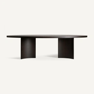 Masa de dining maro, din lemn de stejar, 270x130x75 cm, NEUVIC