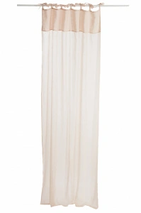 Set de 2 perdele roz deschis, din bumbac și in, 140x290 cm