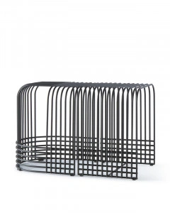 Taburet negru din metal, 39,8x41,8x44,4 cm, DROP END