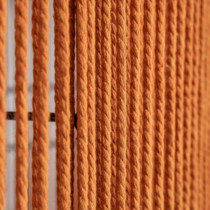 Lustra portocalie din bumbac, stil boho, 50 x 50 x 70 cm, CORAL