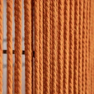 Lustra portocalie din bumbac, stil boho, 50 x 50 x 70 cm, CORAL