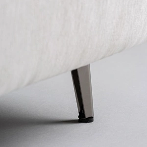Pat alb, din poliester si lemn de pin, 206x232x138 cm, BEND