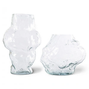 Vază transparentă înaltă din sticlă, 23x20x36cm - Img 5