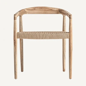 Scaun dining natur din lemn de tec, 57x52x73 cm, CAEN - Img 2