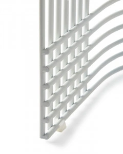 Taburet alb din metal, 30,8x41,8x44,4 cm, DROP MIDDLE