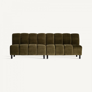 Canapea modulară verde, din catifea, 180x72x86 cm, SHUL - Img 8