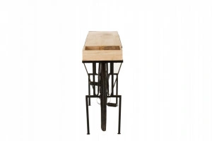 Consolă Bicicletă Metal/Lemn de Mango Negru/Natural (1501) - Img 2
