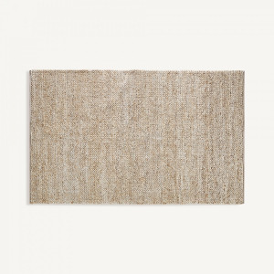 Covor bej, din iută, bumbac și fibră naturală, 200x300 cm, BERYL