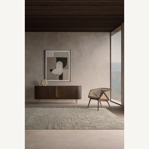 Covor dreptunghiular crem, din viscoză, 290x200 cm, FAHARI