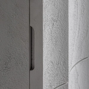 Noptieră albă, din beton, rășină și MDF, 50x40x50 cm, MULCEY - Img 4