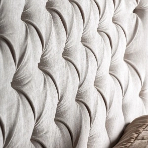 Pat alb, din poliester si lemn de pin, 206x232x138 cm, BEND