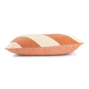 Pernă dreptunghiulară cu dungi peach&crem 40x60 cm - Img 2