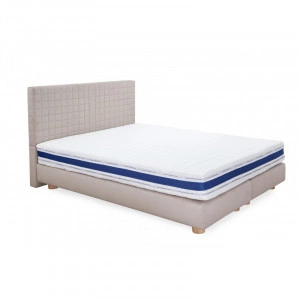 Saltea Bien Dormir Optimus Pocket, ortopedică, Argentum, aerisire bandă 3D, spumă poliuretanică, arcuri pocket spring