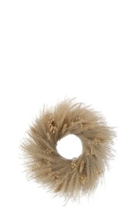 Coronita plante/flori uscate, natur, 38x38 cm