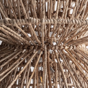 Lustra maro din fibra naturala, stil boho, 58 x 58 x 81 cm, VICAL