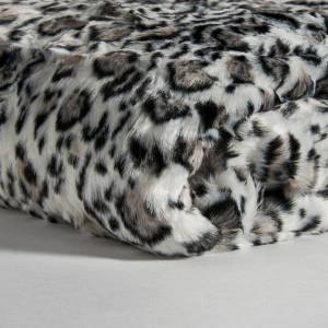 Pătură alb/negru, din microfibră, 200x220 cm, LEOPARD - Img 3