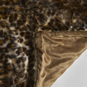 Pătură maro, din poliester, 130x170 cm, LEOPARDO - Img 3