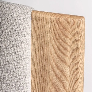 Scaun dining alb inchis, din lemn de stejar si poliester, 62x62x75 cm, NARA