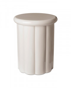 Taburet bej, din poliester, 35,5x35,5x46,5 cm, ROMAN
