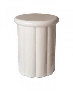 Taburet bej, din poliester, 35,5x35,5x46,5 cm, ROMAN
