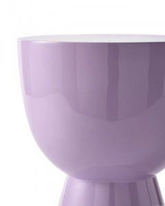 Taburet rotund, lila, din poliester, 35,5x46 cm, TIP TAP