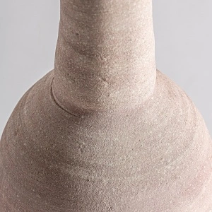 Vaza crem din lut, 18x18x60 cm, KANSARA