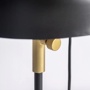 Lampadar negru/auriu din fier și alamă, 31x31x148 cm, VICAL - Img 2