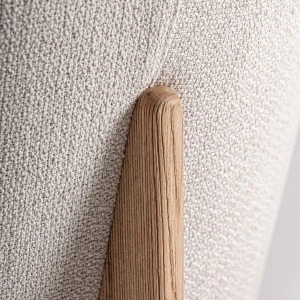 Scaun dining alb inchis, din lemn de stejar si poliester, 62x62x75 cm, NARA