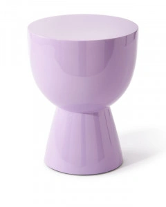Taburet rotund, lila, din poliester, 35,5x46 cm, TIP TAP