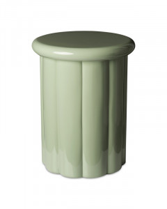 Taburet verde oliv, din poliester, 35,5x35,5x46,5 cm, ROMAN