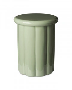 Taburet verde oliv, din poliester, 35,5x35,5x46,5 cm, ROMAN
