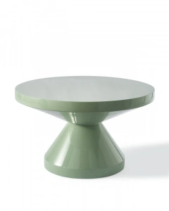 Masă de cafea, verde oliv, din poliester, 60x60x35, ZIG ZAG