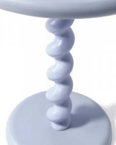 Măsuță laterală albastru deschis, din metal, 46x46x56 cm, TWISTER