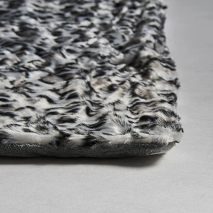 Pătură alb/negru, din microfibră, 200x220 cm, LEOPARD - Img 5