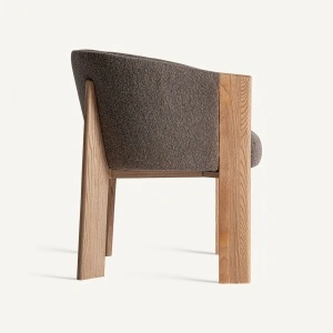 Scaun dining maro, din lemn de stejar si poliester, 62x63x75 cm, NARA