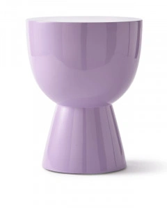 Taburet rotund, lila, din poliester, 35,5x46 cm, TIP TAP