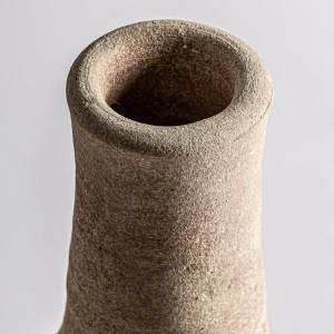 Vaza crem din lut, 19x19x50 cm, KANSARA