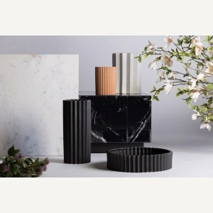 Vaza maro deschis, din ceramica, 15x14x20 cm, PLISSE
