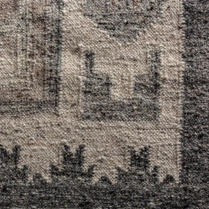 Covor gri/crem, din lână, bumbac și fibră naturală, 200x300 cm, KIARA - Img 3