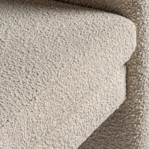 Fotoliu alb, din lemn de pin și bumbac boucle, 67x66x76 cm, PRATI BOUCLE - Img 6