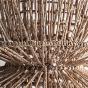 Lustra maro din fibra naturala, stil boho, 58 x 58 x 81 cm, VICAL