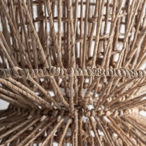 Lustra maro din fibra naturala, stil boho, 58 x 58 x 81 cm, VICAL